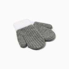 Baby mittens minku, gray color, 15 cm
