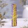 Set of candles of twisted, 1.5x15 cm, 2 pieces, gold metallic