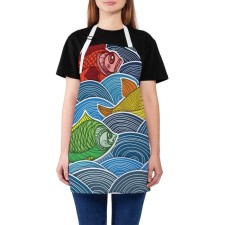 Apron of a kitchen with a photo print 