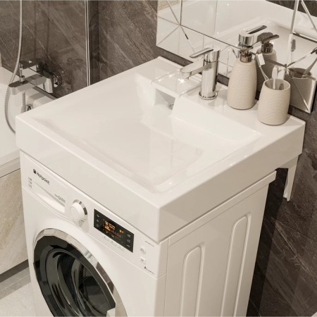 Paola siena sink 600, 60x60 cm, above the washing machine