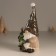 Souvenir Polystone Light "Santa Claus in the cap, with a Christmas tree" Beige and chocolate 10.5x10.5x22 cm
