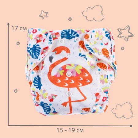 Reusable diapers "Flamingo"-3