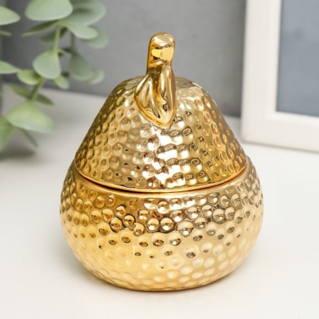 Coramics Coramics "Golden Pear with a leaves" 9x7x7 cm-3