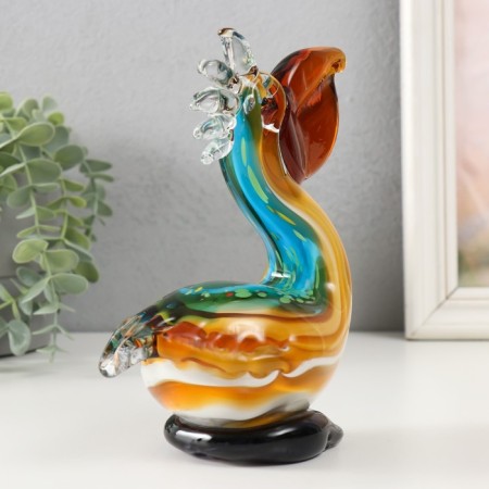 Souvenir Glass "Pelican" under Muranskoy glass mix 8x16x17 cm-2