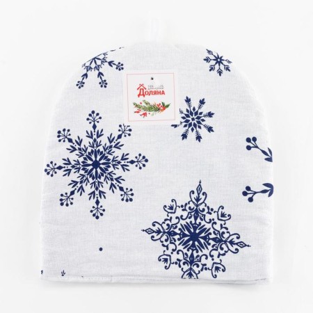 Growd on the kettle "Blue Snowflakes" 28x28cm, 100% hl., 164g/m2-4