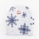 Growd on the kettle "Blue Snowflakes" 28x28cm, 100% hl., 164g/m2