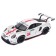 Racing machine BBURAGO Porsche 911 RSR, DIE-CAST, 1:24, White color, opening doors