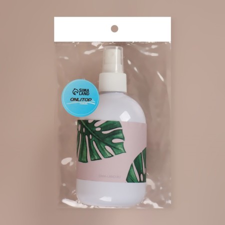 A bottle for storage, with a spray of “Tropics”, 300 ml, white color-4