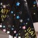 Great tablecloth “Happy Birthday” 137 × 183 cm, black color