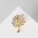 Brooch "Frinted" with pearls, the color is white in gold