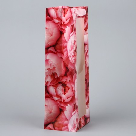 Gift package for a bottle, packaging, "flowers", 36 x 13 x 10 cm-3