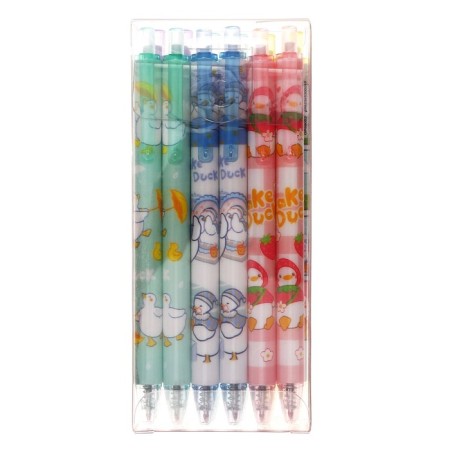 Gel pen, automatic 0.5 mm, blue rod, body with a pattern, mix (barcode on a piece)-3