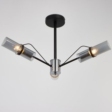 Economic Service chandelier 31101/3 3x40W E14, chrome/black, 66x66x32 cm