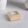 Square wooden candlestick "Square", array, 6 × 6 × 3 cm