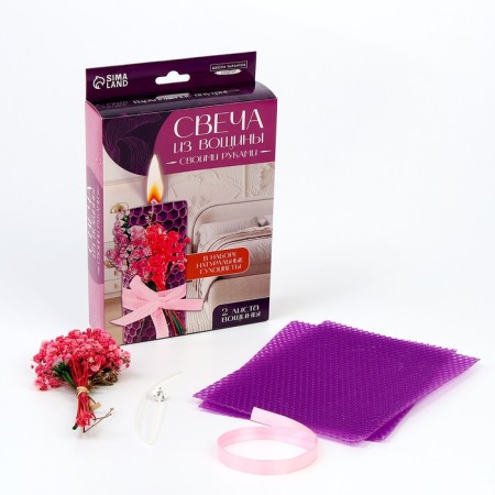 With your own hands. Creation of a candle from wax with a “spring mood” decor, a set for creativity-2
