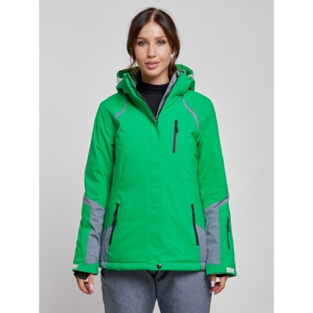 Ski jacket female winter, size 50, green color