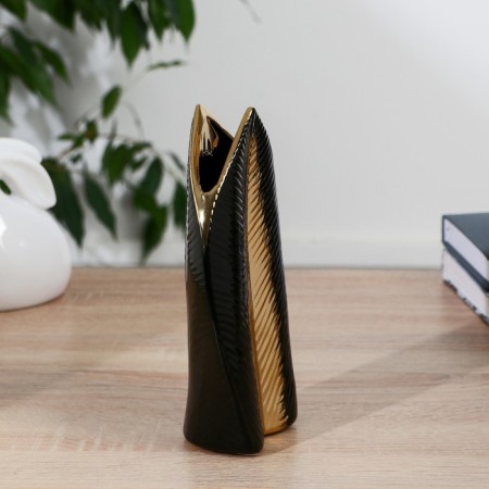 VAZA Ceramics desktop "Candy" 20 cm, black-1