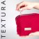 Lightning cosmetic bag, Textura, red color