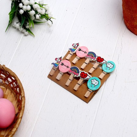 Decorative clothespins with a rope for the suspension "Inspiration" set 10 pcs.-7