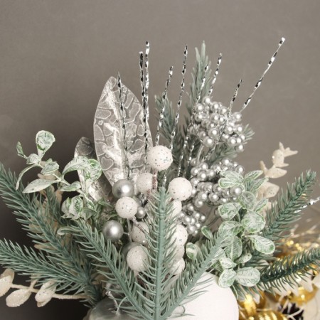 Decor "Winter composition" 24x10.5 cm, white-1