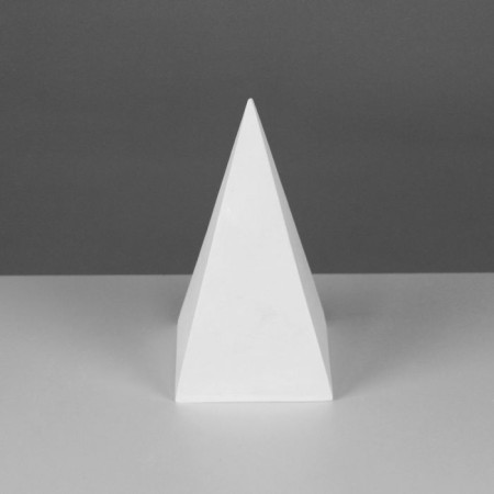 Geometric figure Pyramid is four -sided, 20 cm (gypsum)