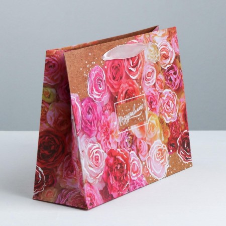 Package Gift Craft horizontal, packaging, “Floral mood”, l 40 x 31 x 11.5 cm-1