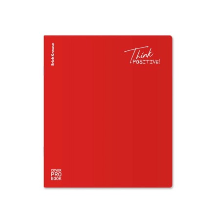 Notebook of 48 sheets in the Erichkrause CoverProbook Words cage, with a plastic cover, red,-9