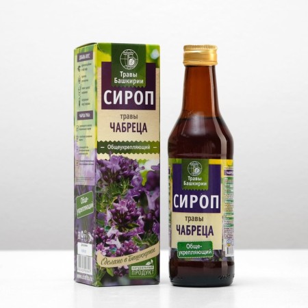 Syrup on vegetable raw materials "from thyme", 240 ml