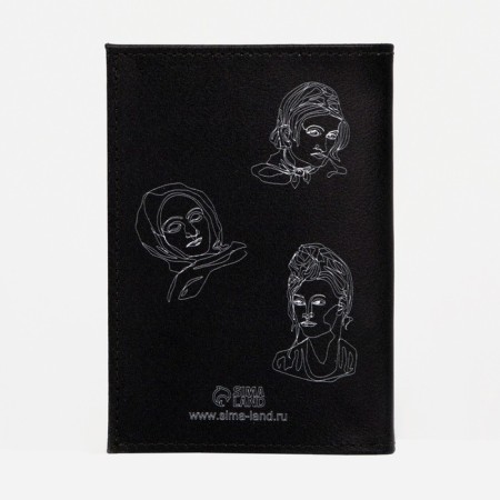Cover for passport, black color-1