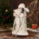 Santa Claus "in a white fur coat with gifts" moves, with backlight, 43 cm