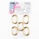 Oval -karabin, 31 × 20 mm / 23 × 12 mm, thickness - 4 mm, 5 pcs, gold color