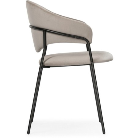 Chair on the metal frame Runso metal/velor, black/beige 57x56x82 cm-2