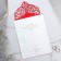 Wedding invitation, carved, red color