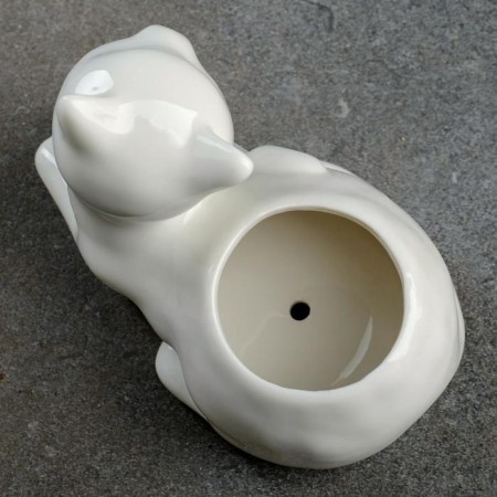 Pot "Kitten" White, 13x10.5x12.5cm-4