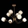 Ceiling EVOLUCE lamp. Sle1136-302-08. Tratti. 8x60 watts, E27, 79x79x60 cm, brass color