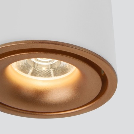 Ceiling accent light (SPOT) ELEKTROSTANDARD, KLIPS LED 15 W, 100X100X106 mm, IP20, white matte/gold color-2