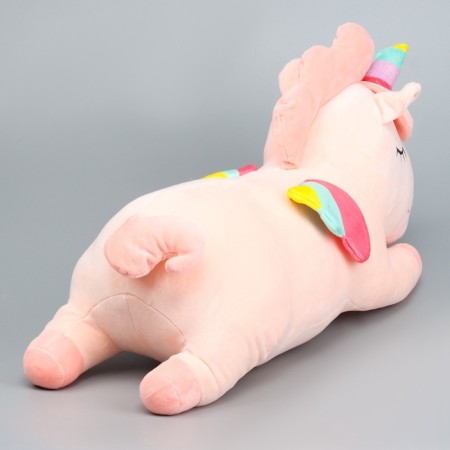 Skill of a soft toy "Unicorn" with a blanket, 50 cm, pink color-4