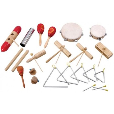 A set of percussion Flight FPS-17 (17 objects: Guiro, Marakas, Triangles, etc.)-1