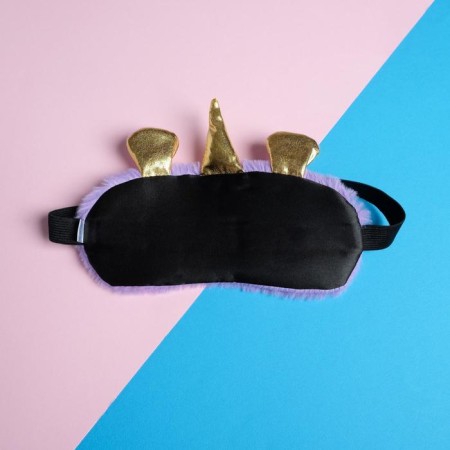 Mask for sleep "Unicorn", purple color-1