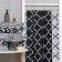 Terry Ethel "Ornament" white on black, 50x90 cm, 100% cotton, 420 g/m2
