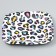 Disposable plate paper square "leopard", bright, 16.5x16.5 cm