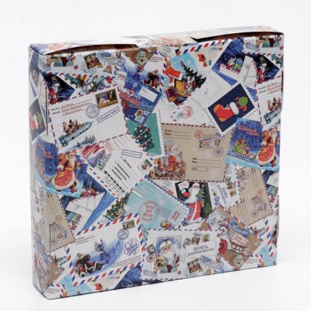 Self -assembly box "New Year's Post", 16 x 16 x 3 cm-2