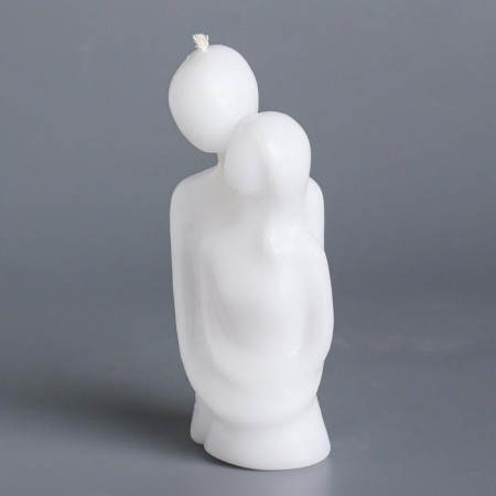 Figure candle "Lovers", 12 cm, white-4