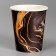 A single -single paper glass "marble", black, 250 ml