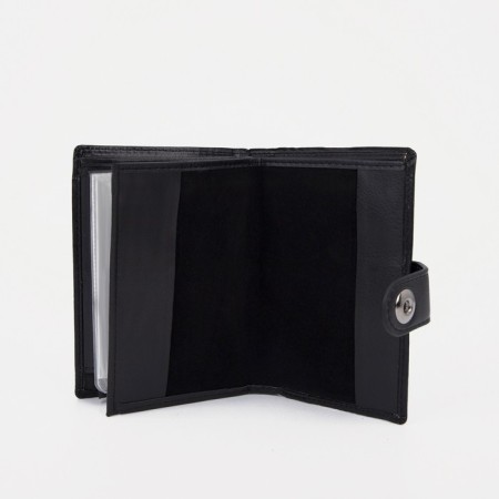 Male purse on Magnet, 3 in 1, department for auto documents and passports, black color-3