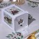 LED figure “White Light with foxes” 6.3 × 12 × 6.3 cm, plastic, batteries AG13x3, glow warm white