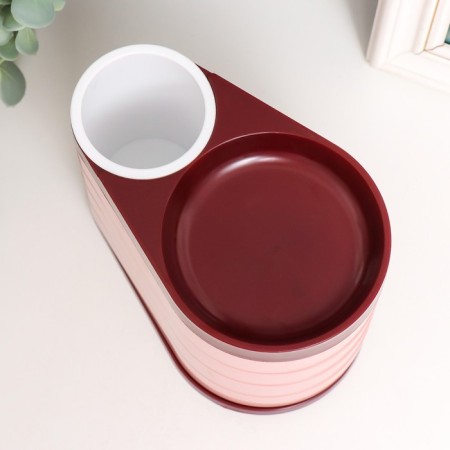 Casket for jewelry plastic "Droppie. Five levels" pink 15.5x9.5x11 cm-3