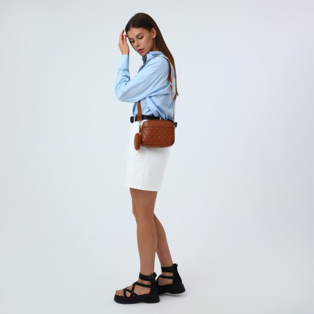 Bag Cross-Bodi with a zipper, the color is red-10