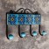 Ceramics hooks, iron "Classic" (4 hooks) 20x5x13 cm mix