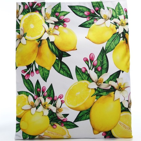Bag Schoper "Lemons" 35x0.5x40 cm, Department without lightning, without lining, white-3
